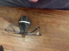 Spit N cum on ugly glasses I have.