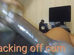 Jacking off cum