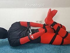 Hogtied in Red Tights