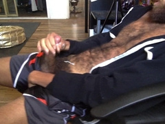 Tugging off on my unshaved crotch - Rock Mercury