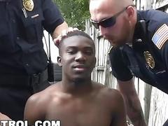 Cops bust a black guy but let him go after a hardcore gay fuck