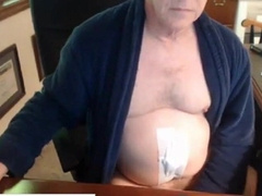 Grandpa Strokes His Big Hard Cock