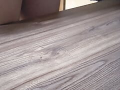 Cum shower on my home office desk