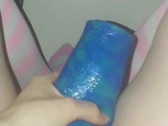 Femboy bangs lizard bum~ jizzes a pile ;trio