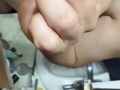 Stud Jerking off Ends with Huge Cum Shot All Over Himself