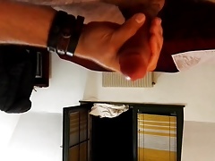 Wanking my cock - Home made video in a hotel room.