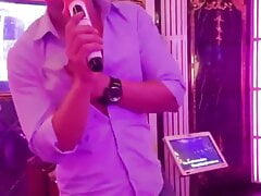 Handjob when singing