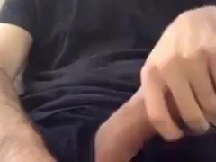 Stroking big long hard cock big bellend muchroom head 8