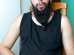 Bator with Hard Cock Eat His Own Cum