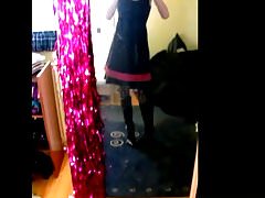 Making selfies in my black dress