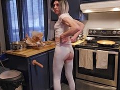 Sissy crossdresser, same time, masturbation