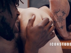 Anal invasion, hairy man, gay-oral