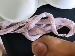 Cum on beautiful worn underwear ordered on internet