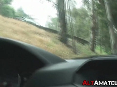 Alternate jock working on his big cock while taking a ride