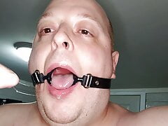 Deepthroat 7 inch dildo with mouth gag ring