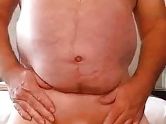 Chubd daddy showing off his monster cock