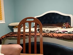 Earl masturbates and ends up cumming in a white container