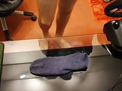 Cum on jeans blue Puma socks