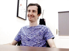 Diry tattooed skinny man is jerking and fucking like a pro