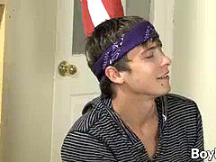 turned on twink men enjoy raunchy jamming session all alone