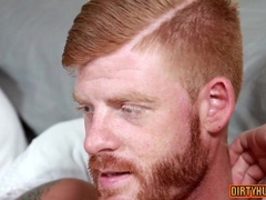 Watch this hot muscle man take a rough oral job and a facial in this cum-filled thong