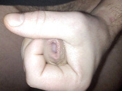 Closeup masturbation uncut cock #2