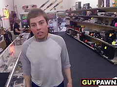 Handsome cutie seduced by money and ass fucked in the office