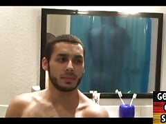 Fat amateur German DILF sucks studs cock in bedroom