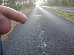 Peeing on the road