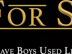 James Blonds hand works his cock as Reece Scott fucks him bare