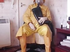 Yellow rainwear pleasure.
