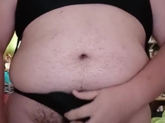 Meaty Man Dressed In Gimp Costume Disrobes and Pops