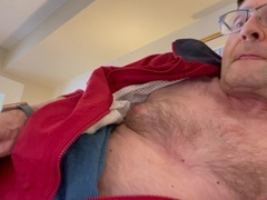 Me displaying off to a webcam audience and jizzing #two