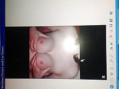 Cum tribute to another pair of beautiful boobs