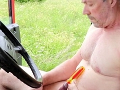 Outdoor urethral sounding with a screwdriver for gay cock lovers