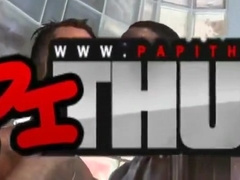 sweaty muscular guy in intense sex