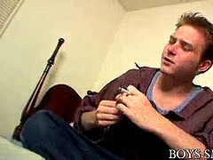 red-hot Billy Da Kidd pawing himself while smoking a cigar.