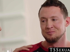 TSSexual.com - Attractive tbabe gives a sloppy blowjob after a hard anal pounding