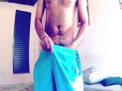 Hairy daddy Stink Hairymale puts on a solo dance show in sexy lingerie