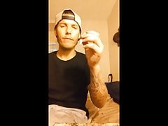 Straight Bully Enjoys Blowing Smoke and Spitting on Faggots
