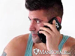 HD ManRoyale - jizz-shotgun massage and fountains of jizm of his face