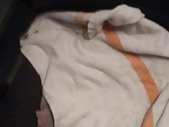 Shooting a load onto a towel for you