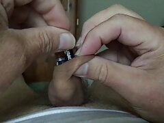 Foreskin stretching in the bedroom: AA batteries