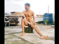 Cumshot outdoor