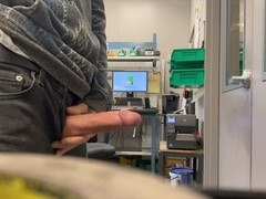 Risky Work Jerk Off