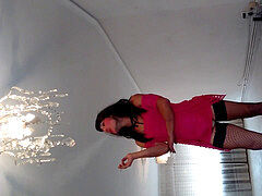 smoking and posing with my little pink dress