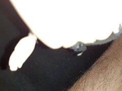 Playing with a drop of cum for 6 minutes straight