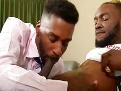Sales man getting a little taste of his client huge cock