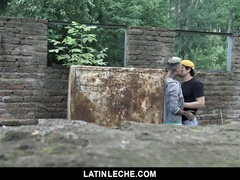 LatinLeche - Tattooed Dude gets his Booty Pounded in A Super-Steamy 3Some