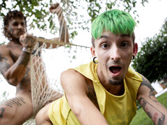 Hammock seduction for a really slutty bottom